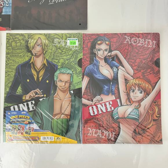 Three‎ One Piece Ichiban Kuji Prize Visual Art Sheet Clear File Poster - Picture 9 of 12